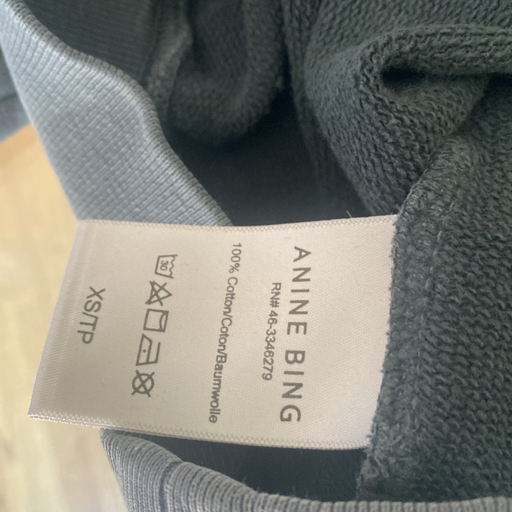 Anine Bing Black Graphic Sweatshirt Relaxed Fit Tiger Print XS - Picture 12 of 12